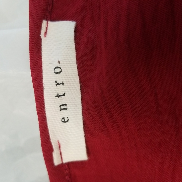 Brick Red Entro Vneck Tunic Peplum top - Picture 5 of 6